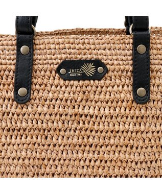 IBIZA ラフィア　2WAYバッグ 濃茶