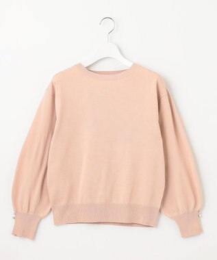 Feroux 【洗える】ビジューポイント ニット ピンク系