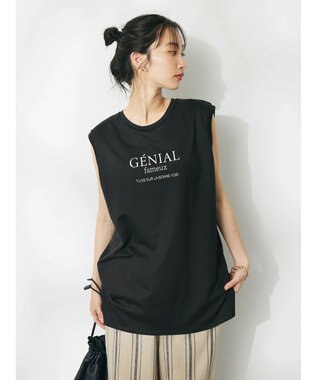 CRAFT STANDARD BOUTIQUE ＧＥＮＩＡＬ　プリントタンクトップ Black