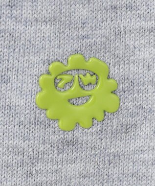 PW CIRCULUS 【MEN】【洗える】ロゴ ラグランスリーブ クルーネック ニット ライトグレー系