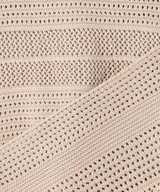 23区 S 【洗える】レーシーコットンコード ニット ベージュ系