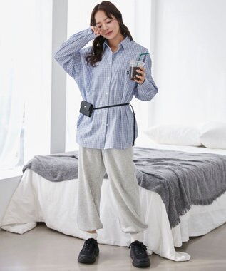 WEGO 【25年秋新色登場★】U.S. POLO ASSN.別注ロングスリーブシャツ ブルーチェック1