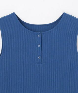 ANY L 【2SET】ツインセットヘンリーネックタンクトップ ブルー×グレー