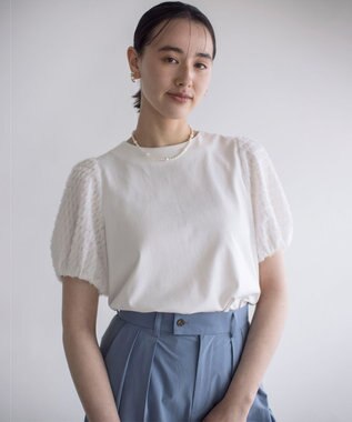 華感コンビネーションスリーブ カットソー