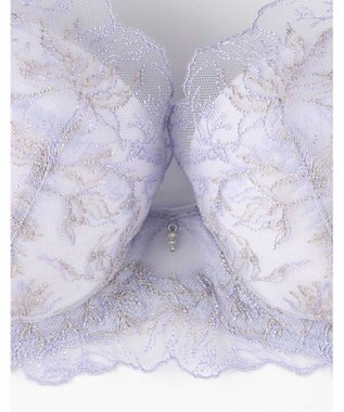 AMPHI ブラジャー ふっくらまる胸キープ 脇高設計 背中をスムージング Gカップまで対応 大きいサイズ 【Hold Day Bra ホールドデイブラ】 ブラ BYJ382 アンフィ／ワコール パープル