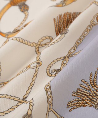 Green Parks リングＳＥＴタッセル柄スカーフ Light Gray