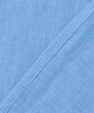 ANY ヨーロピアンリネンハーフスリーブシャツ ブルー