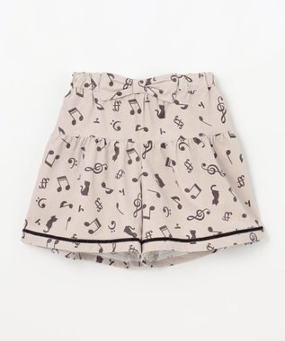 ANY KIDS 音符総柄キュロット ミルキーベージュ