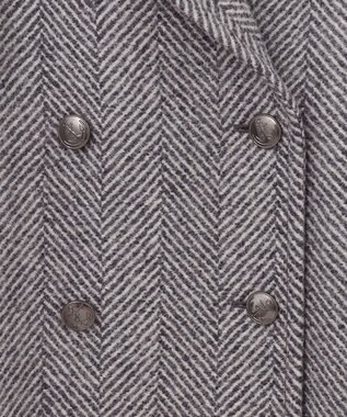 GRACE CONTINENTAL ヘリンボーンピーコート グレー