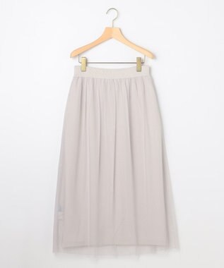 組曲 S 【WEB限定】チュールニット×リバーシブルスカート セット ライトグレー系