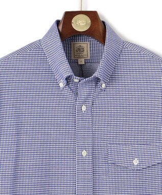 J.PRESS MEN 【KING SIZE】ギンガムネルジャージ シャツ/B.D ネイビー系3