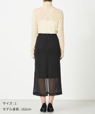 NAVE 【Nave・洗える】シアーニット スカート ブラック系