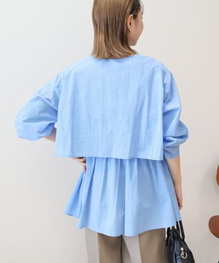 AMERICAN HOLIC サッカーティアードロングブラウス Blue