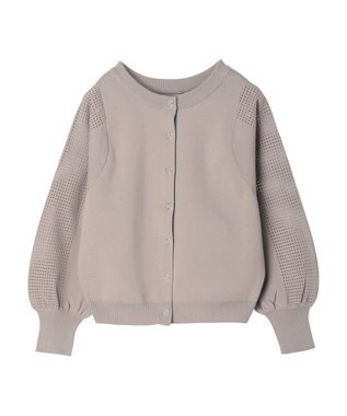 Green Parks ・ｆｕｒｒｙ　ｒａｔｅ２ｗａｙかる~いニットカーデ Light Gray