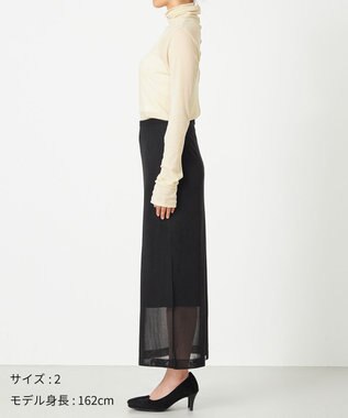 NAVE 【Nave・洗える】シアーニット スカート ブラック系
