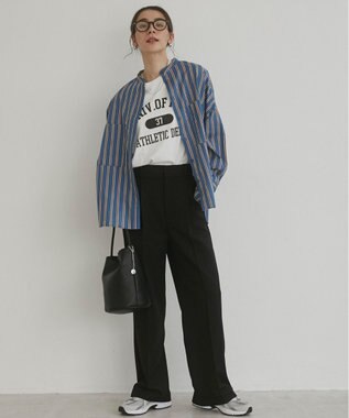 WEGO 【ANGIE VINTAGE】GILDAN カレッジロゴ オーバーサイズ プリント ロンT 柄3