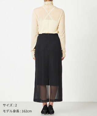 NAVE 【Nave・洗える】シアーニット スカート ブラック系