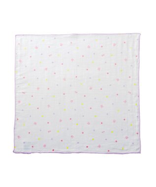 MIKI HOUSE HOT BISCUITS ガーゼハンカチ2枚組セット 白×ピンク