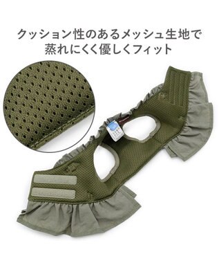 PET PARADISE ペットパラダイス ペタルオリーブ ベストハーネス Ｍ 大型犬 カーキ