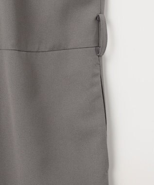 Feroux 【洗える】ショルダーフリル オールインワン グレー系