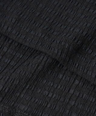 自由区 【洗える】シャーリングジャージー Tシャツ ブラック