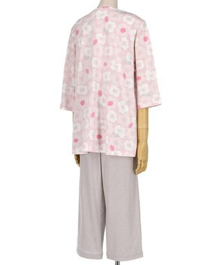 Wing ウイングスリープ パジャマ 7分袖 8分丈 綿100％ 天竺素材 ルームウェア レディース EP8023 ウイング／ワコール ピンク