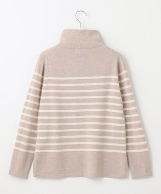 J.PRESS LADIES 【洗える】SEMI WORSTED WOOL バスクボーダー ニット ベージュ系1