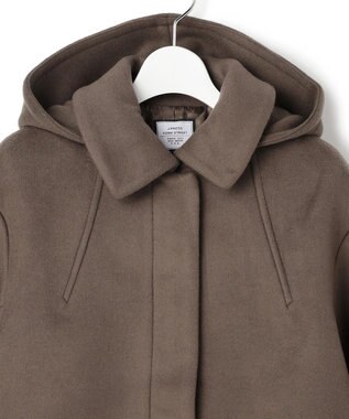 J.PRESS YORK STREET 【WOMEN】2WAY メルトン ショートコート ブラウン系
