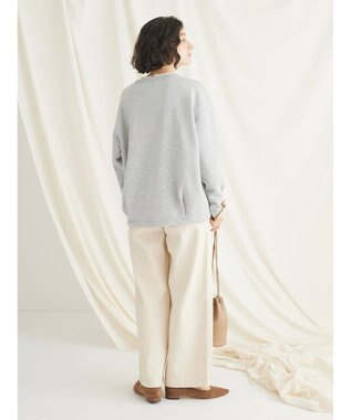 CRAFT STANDARD BOUTIQUE 裏起毛リングドットカーディガン Gray Mixture