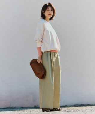 UNFILO L ハイストレッチ ドロストスウェット ピンク