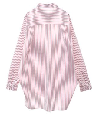 AMERICAN HOLIC イージーケア配色ポイントロングシャツ Stripe Red