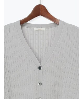 Te chichi ミニケーブル刺繍Vネックカーディガン グレー