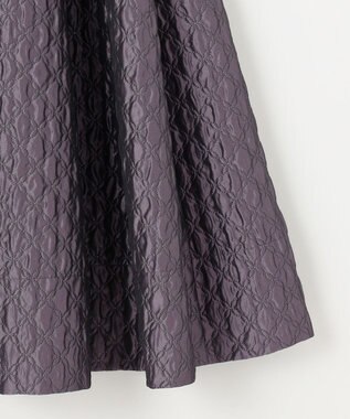 組曲 ジオメトリックフラワージャガード フレアスカート ローズパープル系