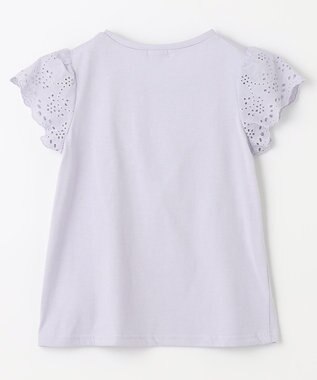 ANY KIDS フラワー スパンコール Tシャツ サックスブルー