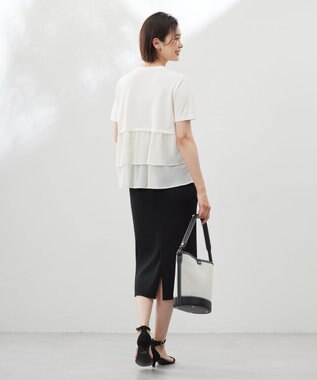 J.PRESS LADIES 【洗える】リブ ナロー スカート ブラック系