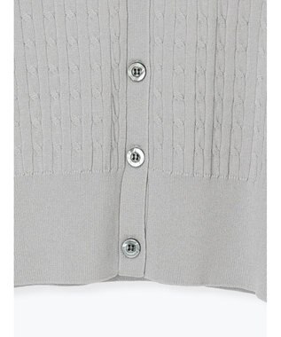 Te chichi ミニケーブル刺繍Vネックカーディガン グレー