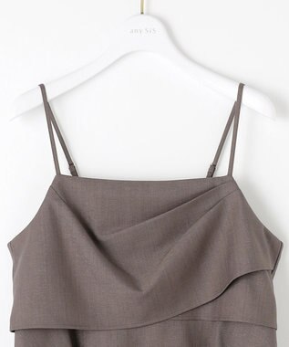ANY SIS L ビスチェワンピース × カットソー セット モカ
