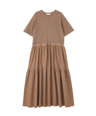 Green Parks ドロストピグメントドッキングワンピース Brown