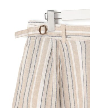 J.PRESS YORK STREET 【WOMEN】コットンリネン　ハーフパンツ ベージュ系1