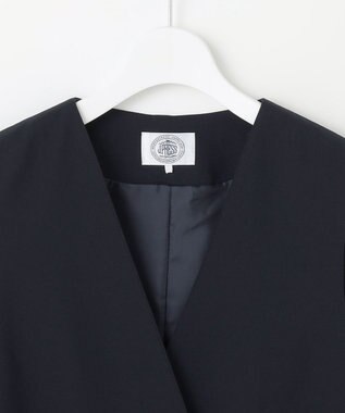 J.PRESS LADIES 【洗える・吸水速乾・接触冷感・セットアップ対応】Light ジョーゼット ジレ ダークネイビー系