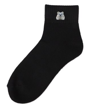 WEGO アニマルプリントショートソックス ブラック