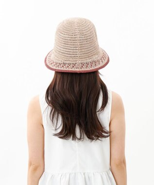 AURORA 【 LANVIN en Bleu （ランバン オン ブルー）】手編み風サーモダウンハット ライトベージュ