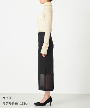 NAVE 【Nave・洗える】シアーニット スカート ブラック系