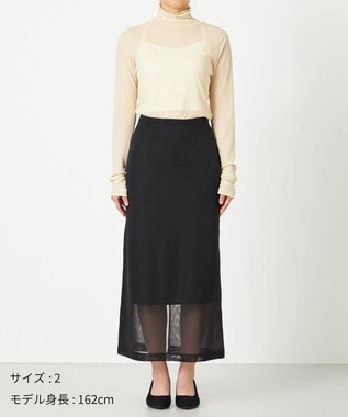 NAVE 【Nave・洗える】シアーニット スカート ブラック系