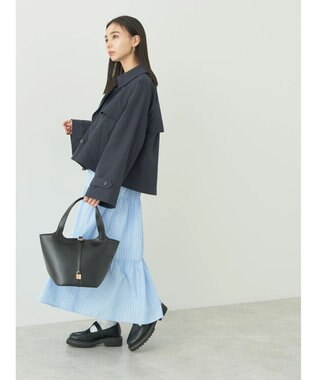 earth music&ecology ショートトレンチコート Navy