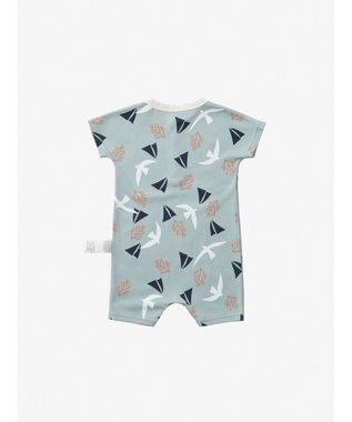 HELLY HANSEN 【ベビー・抗菌防臭・記名ラベル付】マイファーストHHショートスリーブプリントロンパース ミスティグレー