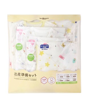 MIKI HOUSE HOT BISCUITS 出産準備セット 春夏用(総柄) マルチカラー