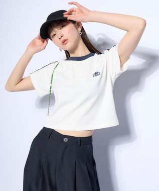 OP／FILA 【Kappa】バンダテープ ラグラン Tシャツ ホワイト