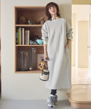 AMERICAN HOLIC ラメスウェットワンピース Light Gray Mixture