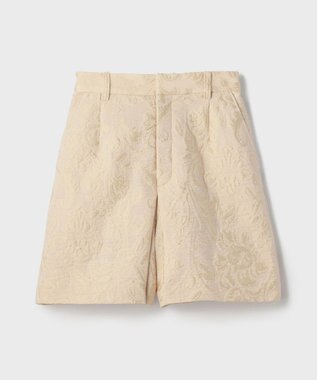 GRACE CONTINENTAL リーフジャガードショートパンツ ベージュ